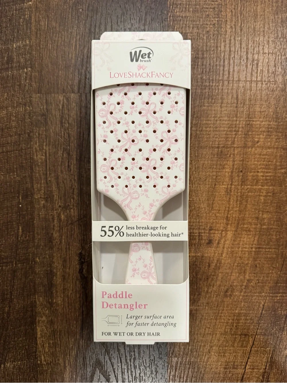 LoveShackFancy x target- wetbrush coquette bow Paddle Detangler brush